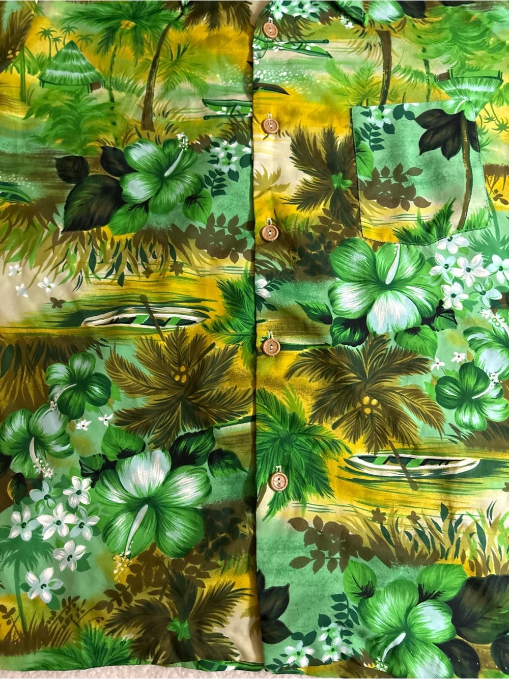 VINTAGE RARE FIND KMART Men’s Tropical Floral Short-Sleeve Shirt Size XL - Picture 5 of 14